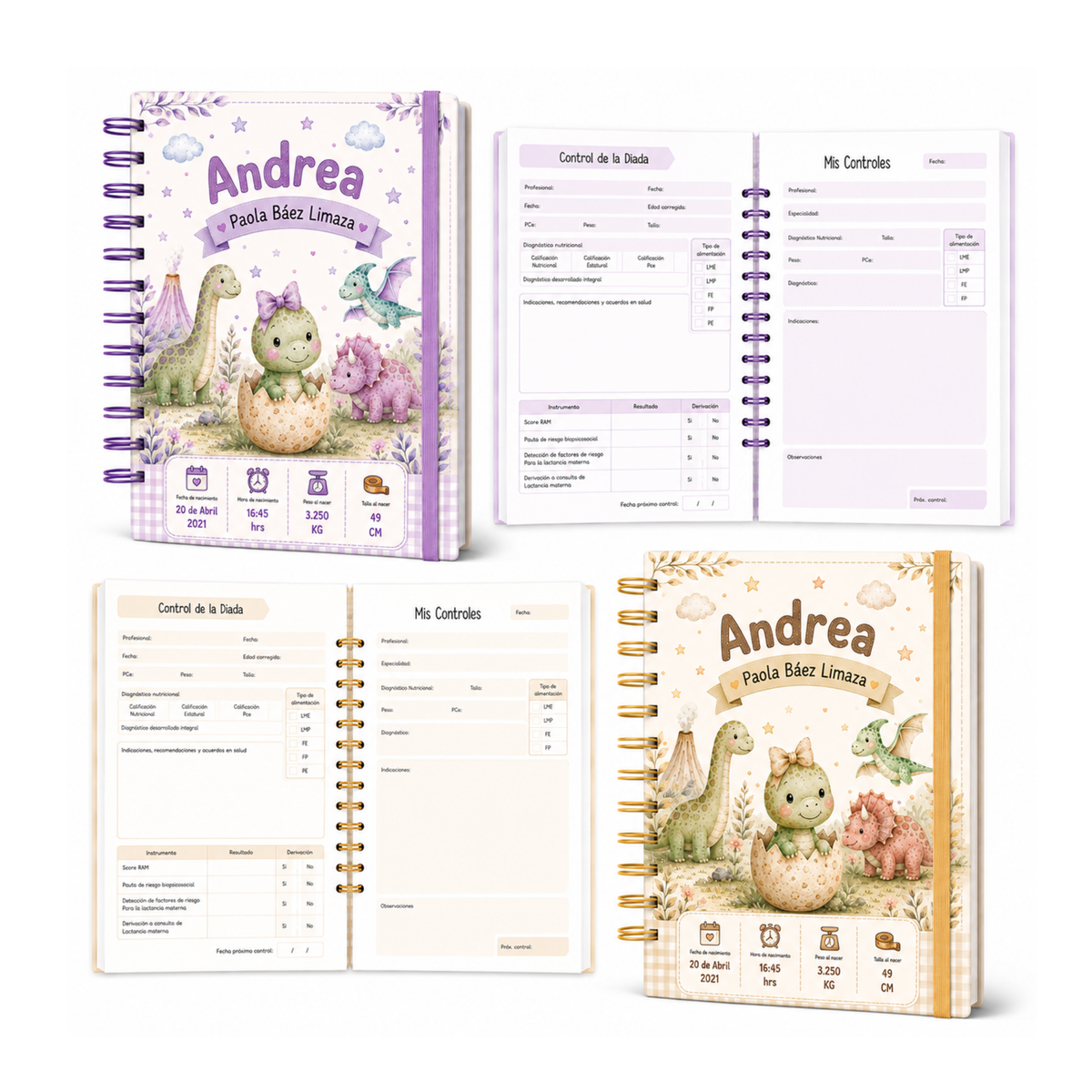 Planner Pediátrico Dino Girl