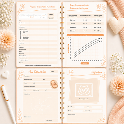 Planner Prenatal Osito Nube