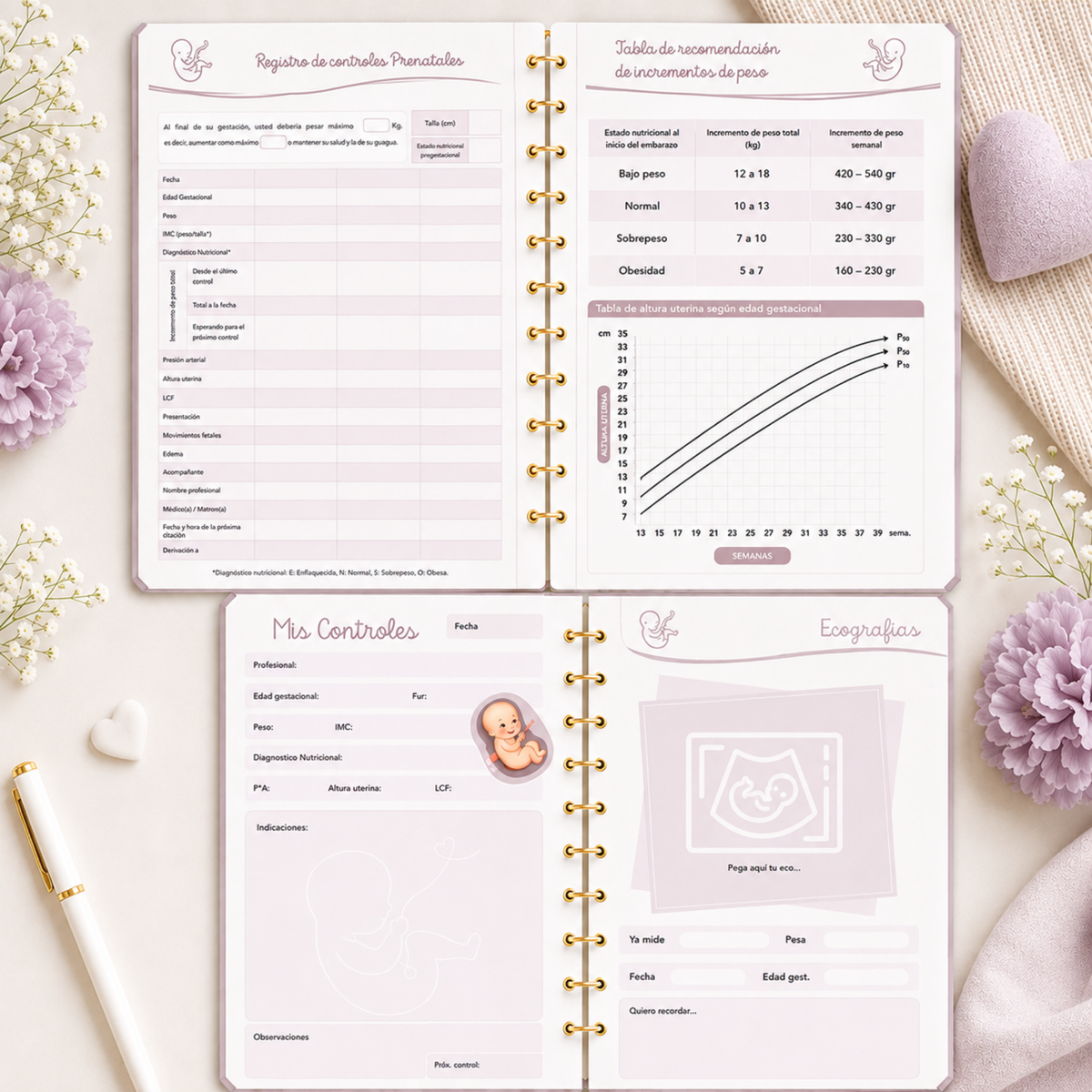 Planner Prenatal Osito Mom